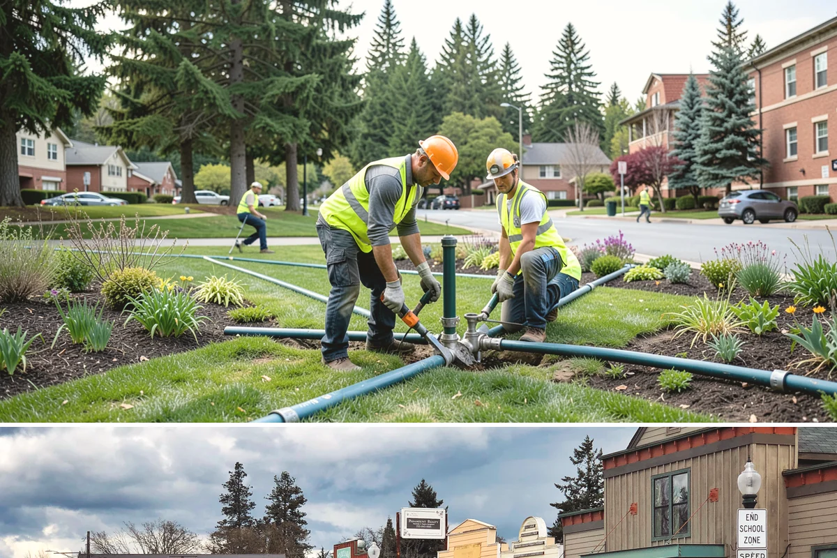 Streetscape Maintenance in Roy, Pierce County, WA - Spring and summer bring the heaviest color rotations and watering, while fall and winter focus on evergreen displays, holiday...