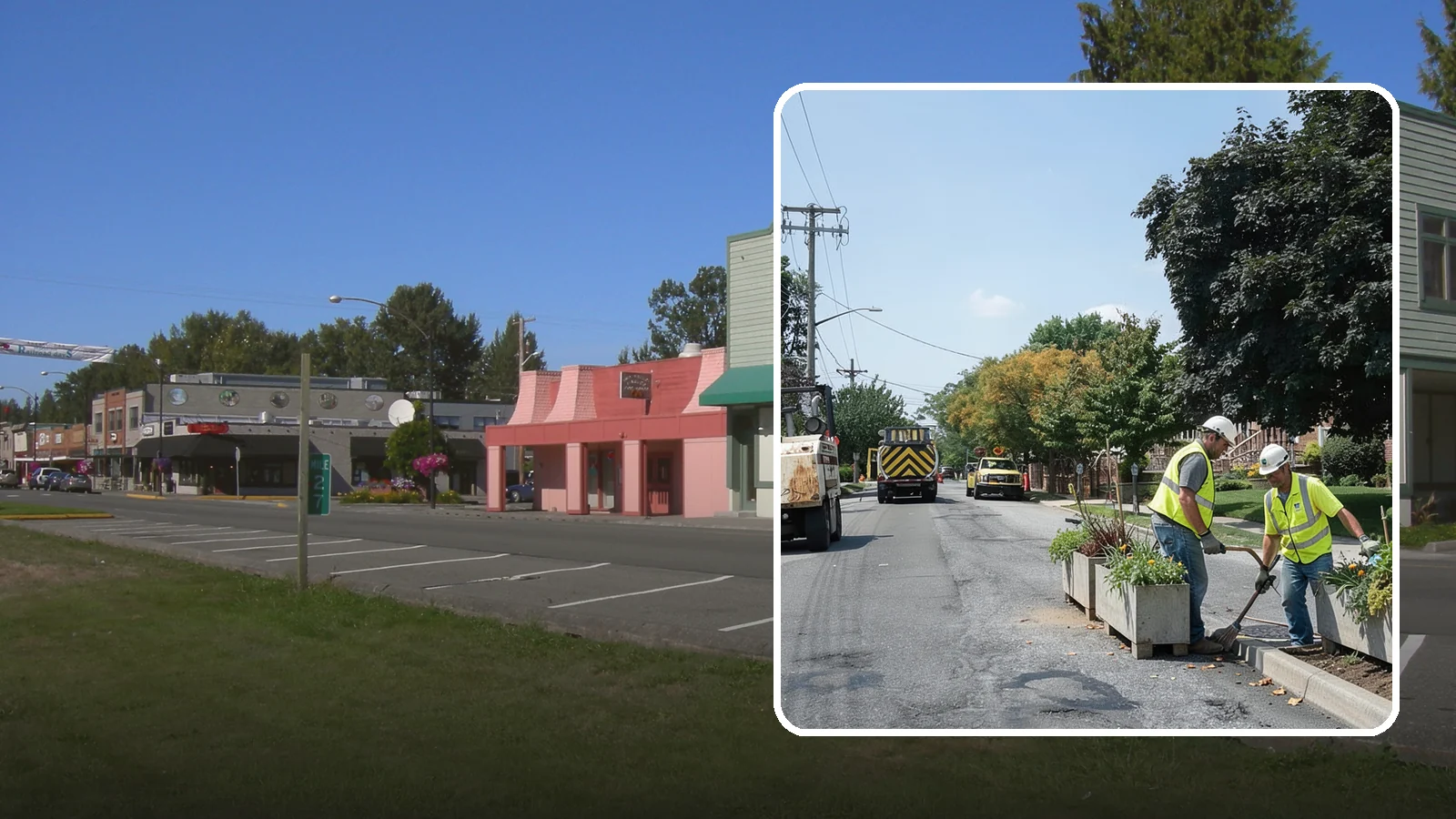 Streetscape Maintenance in Snoqualmie, King County, WA - Detailed care of downtown planters, tree wells, and pedestrian corridors that shape a district's first impression.