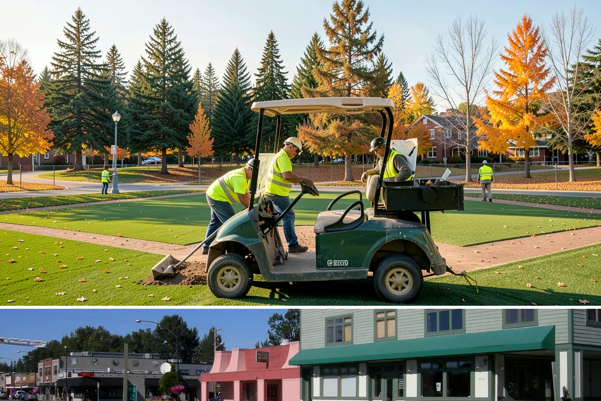 Streetscape Maintenance in Snoqualmie, King County, WA - Spring and summer bring the heaviest color rotations and watering, while fall and winter focus on evergreen displays, holiday...