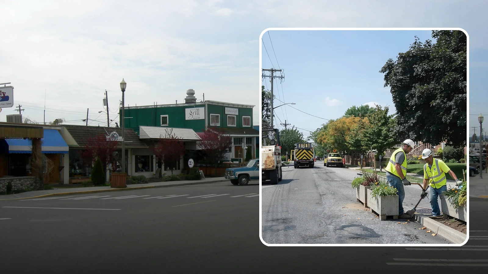 Streetscape Maintenance in Stanwood, Snohomish County, WA - Detailed care of downtown planters, tree wells, and pedestrian corridors that shape a district's first impression.