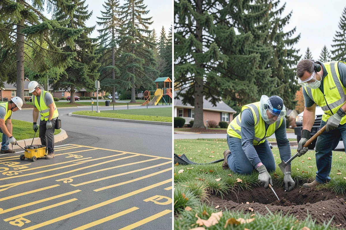 Streetscape Maintenance in Sumner, Pierce County, WA - Inventory planters, baskets, tree wells, and street furniture zones