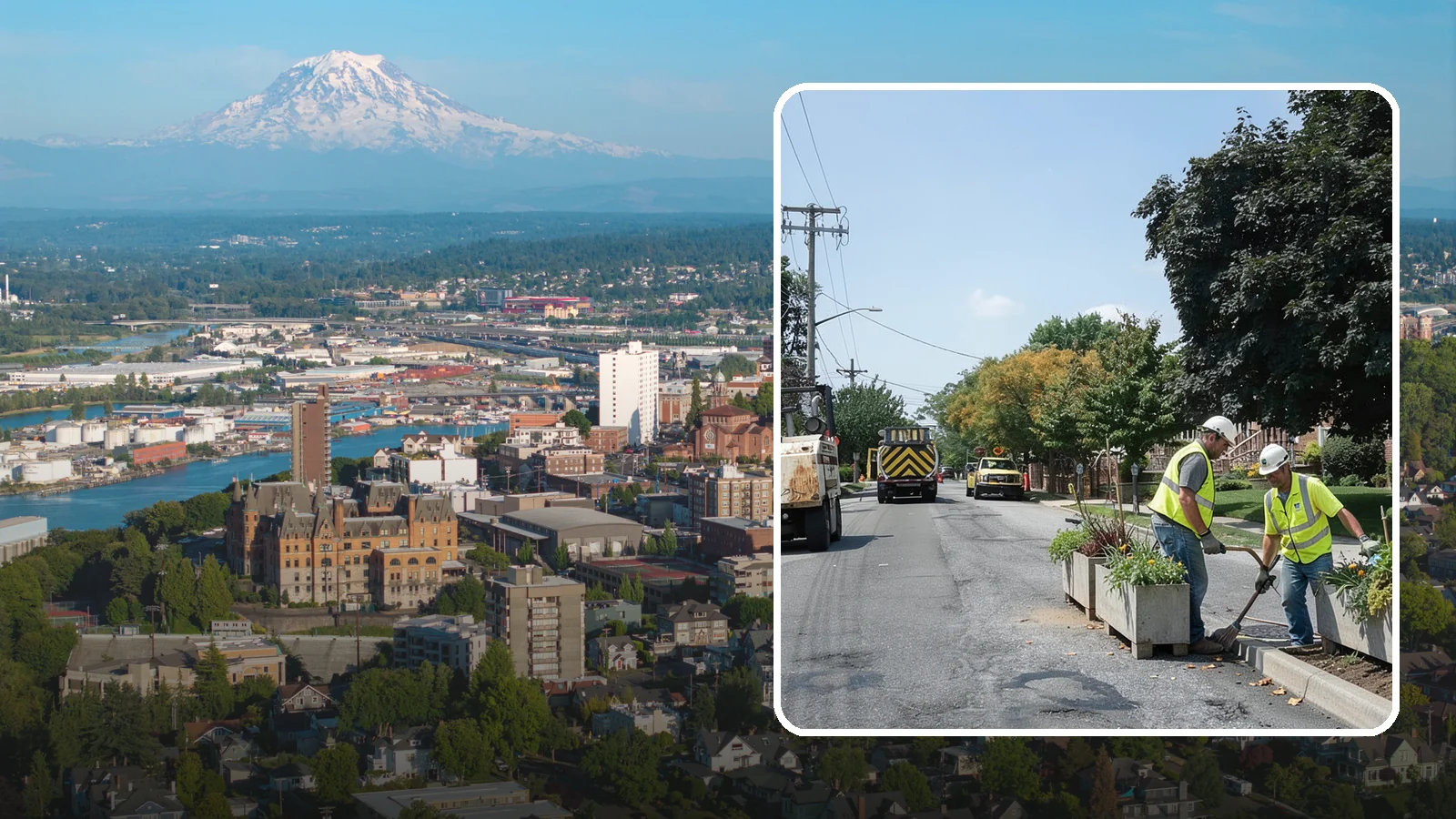 Streetscape Maintenance in Tacoma, Pierce County, WA - Detailed care of downtown planters, tree wells, and pedestrian corridors that shape a district's first impression.