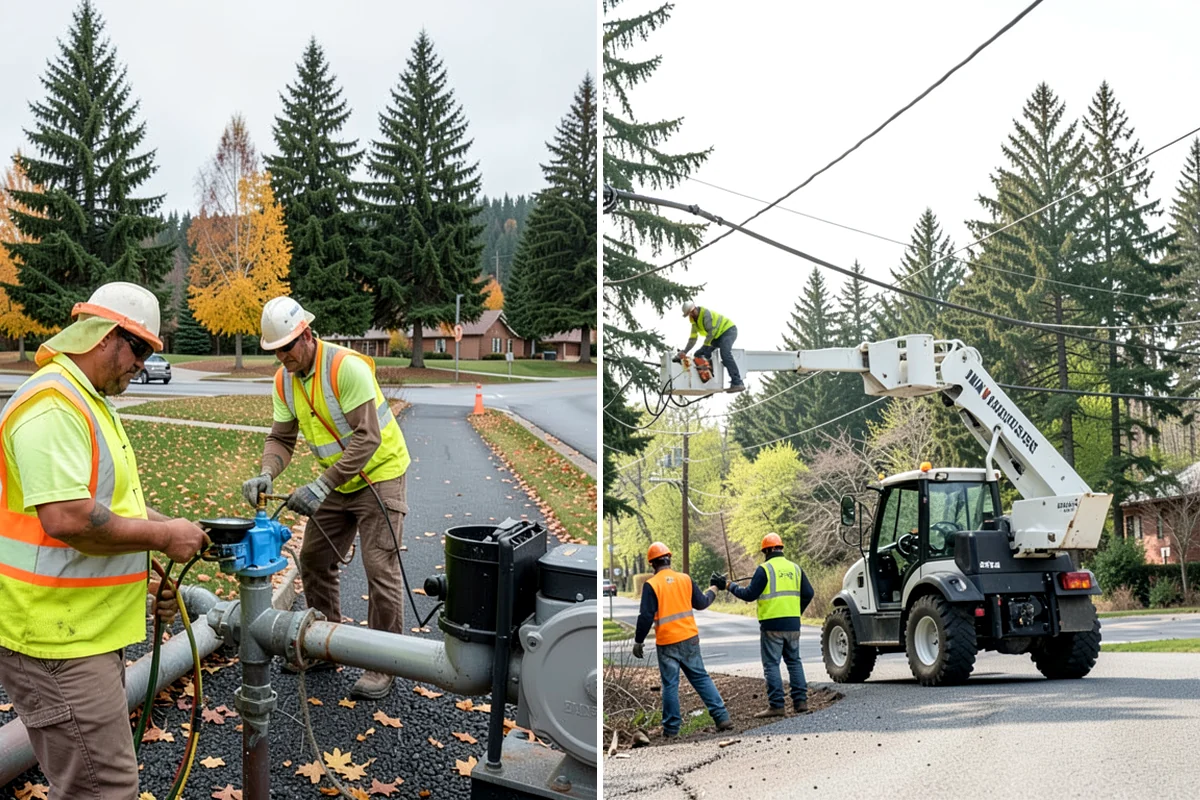 Stump Grinding in Arlington, Snohomish County, WA - Utility locates and marking of nearby infrastructure