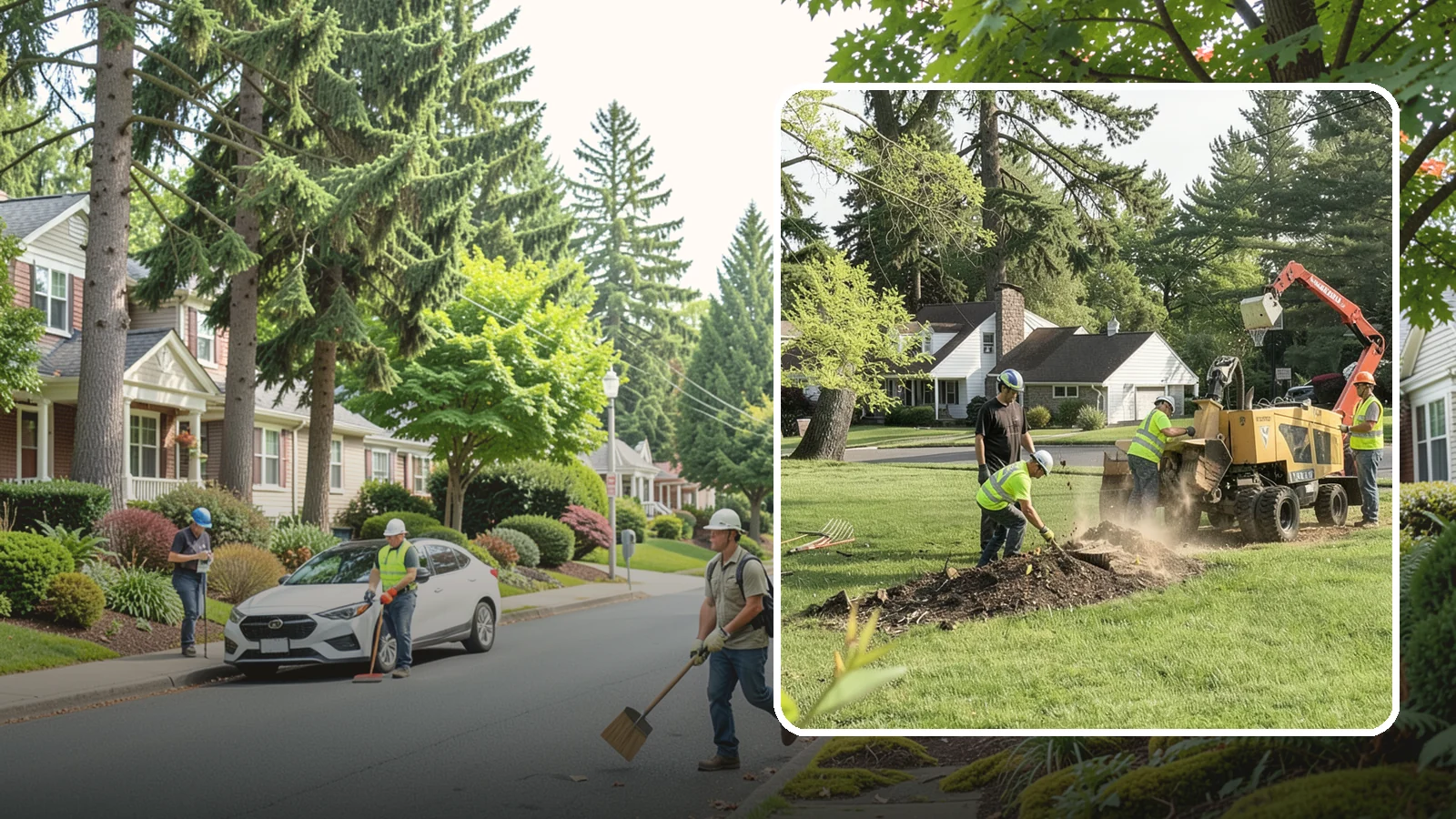 Stump Grinding in Beaux Arts Village, King County, WA - Grinding of public tree stumps below grade to eliminate trip hazards and ready planting strips, wells, and turf for restoration.
