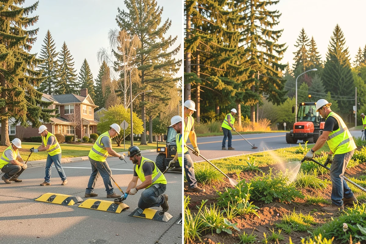 Stump Grinding in Eatonville, Pierce County, WA - Utility locates and marking of nearby infrastructure