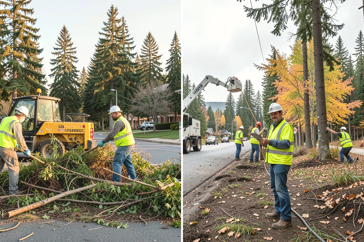 Stump Grinding in Edgewood, Pierce County, WA - Utility locates and marking of nearby infrastructure