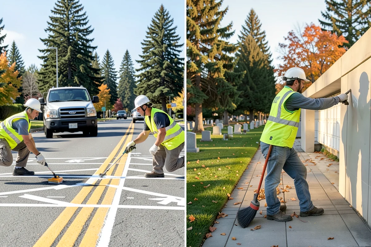 Stump Grinding in Everett, Snohomish County, WA - Utility locates and marking of nearby infrastructure