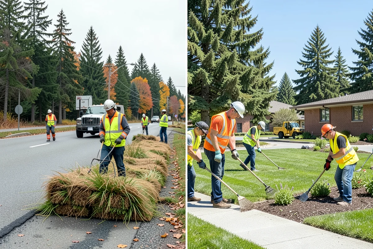 Stump Grinding in Gig Harbor, Pierce County, WA - Utility locates and marking of nearby infrastructure