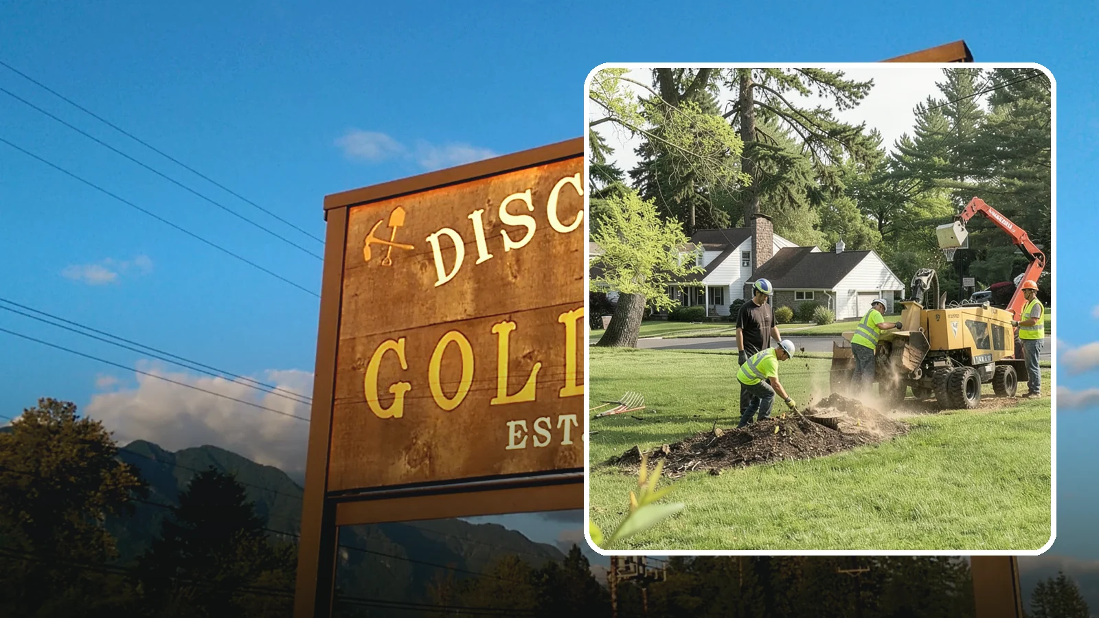Stump Grinding in Gold Bar, Snohomish County, WA - Grinding of public tree stumps below grade to eliminate trip hazards and ready planting strips, wells, and turf for restoration.