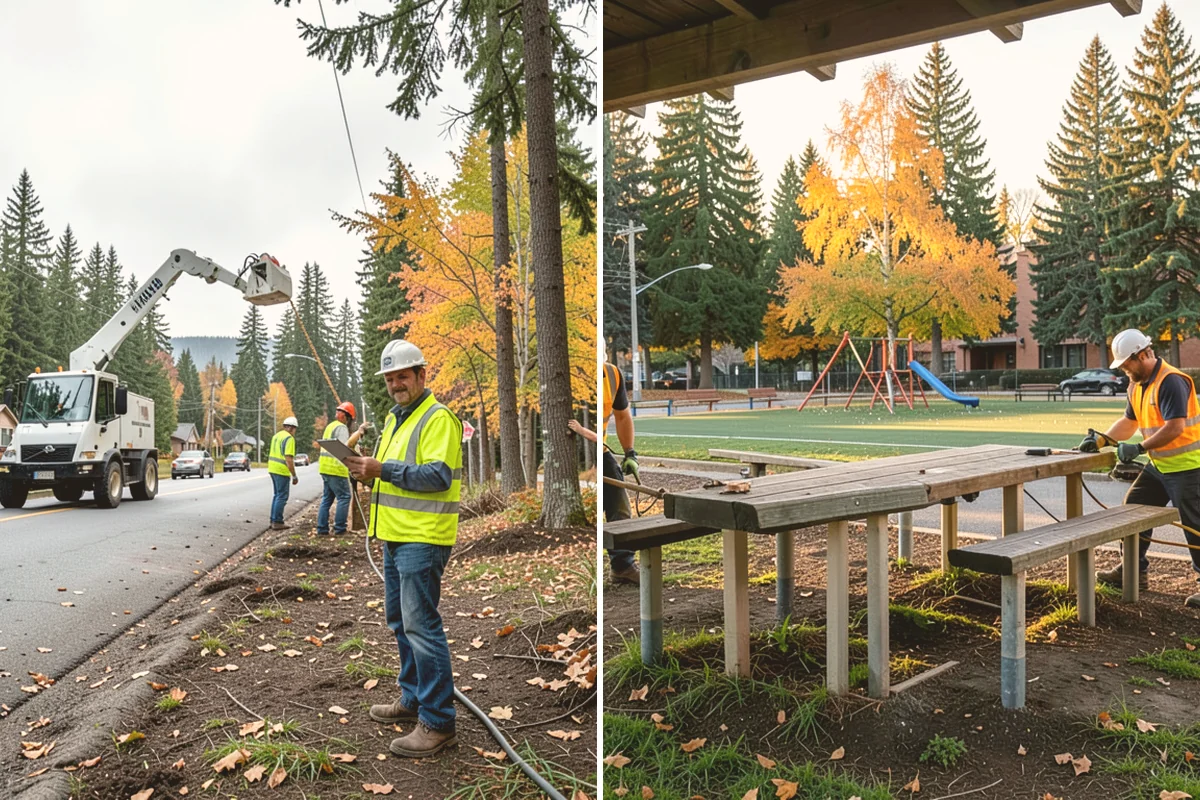 Stump Grinding in Kent, King County, WA - Utility locates and marking of nearby infrastructure
