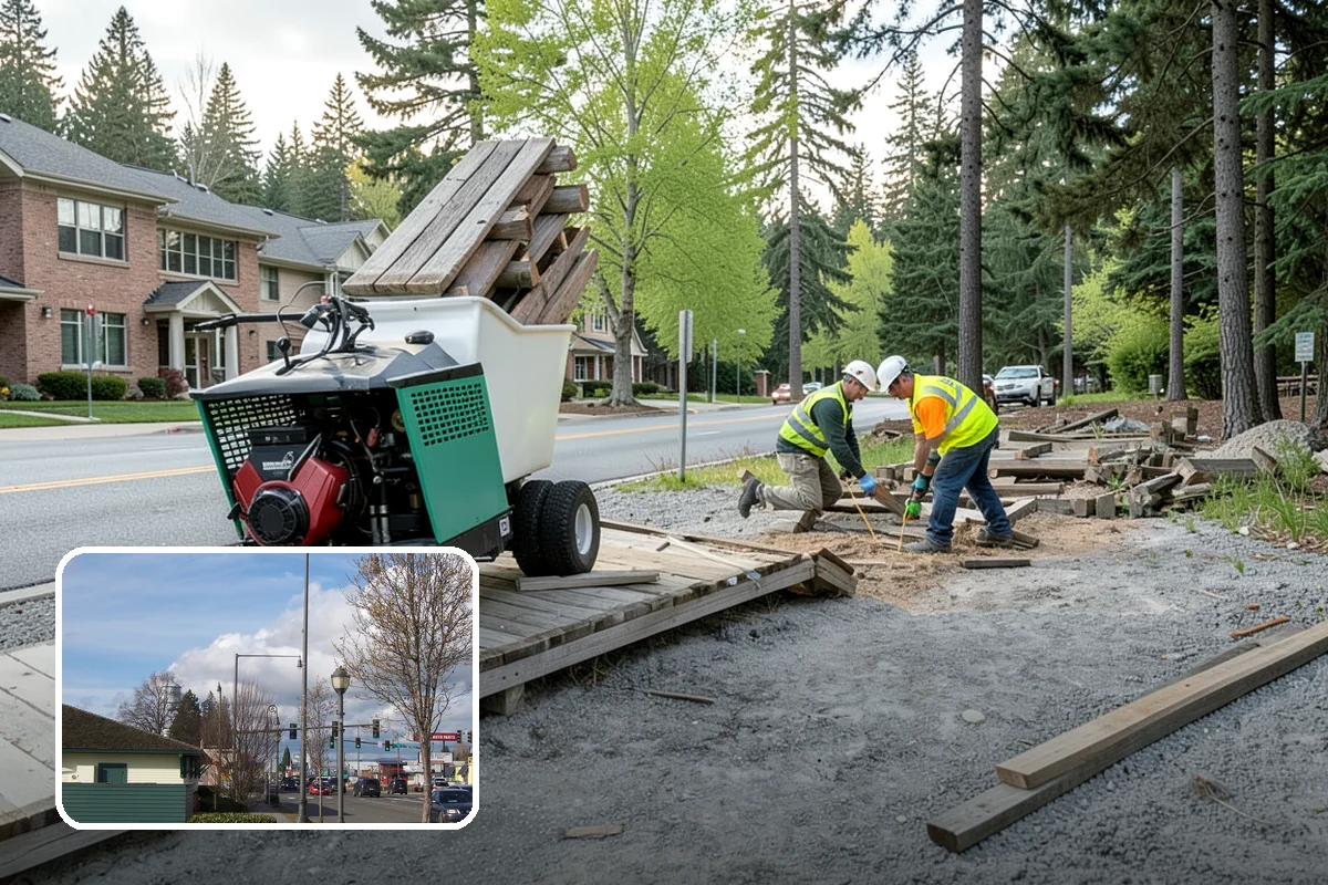 Stump Grinding in Marysville, Snohomish County, WA - Removes trip hazards and mowing obstructions