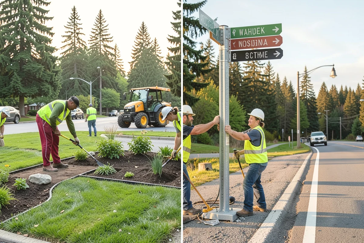 Stump Grinding in Mountlake Terrace, Snohomish County, WA - Utility locates and marking of nearby infrastructure