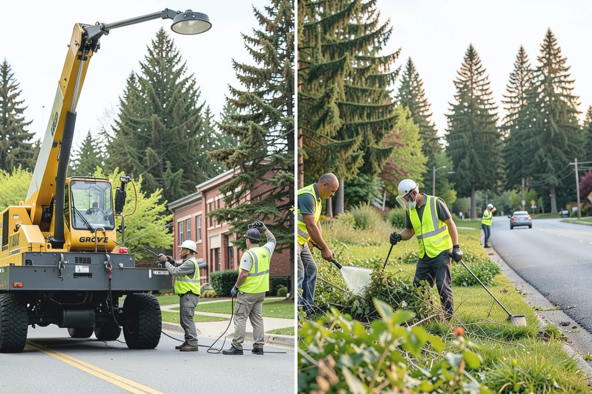 Stump Grinding in Redmond, King County, WA - Utility locates and marking of nearby infrastructure