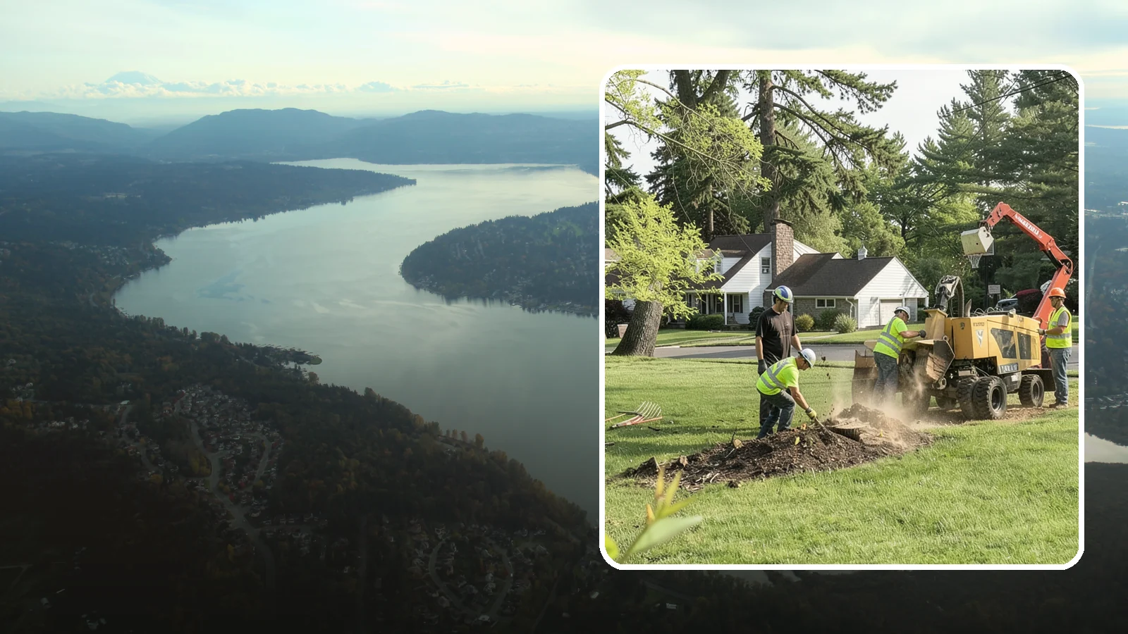Stump Grinding in Sammamish, King County, WA - Grinding of public tree stumps below grade to eliminate trip hazards and ready planting strips, wells, and turf for restoration.