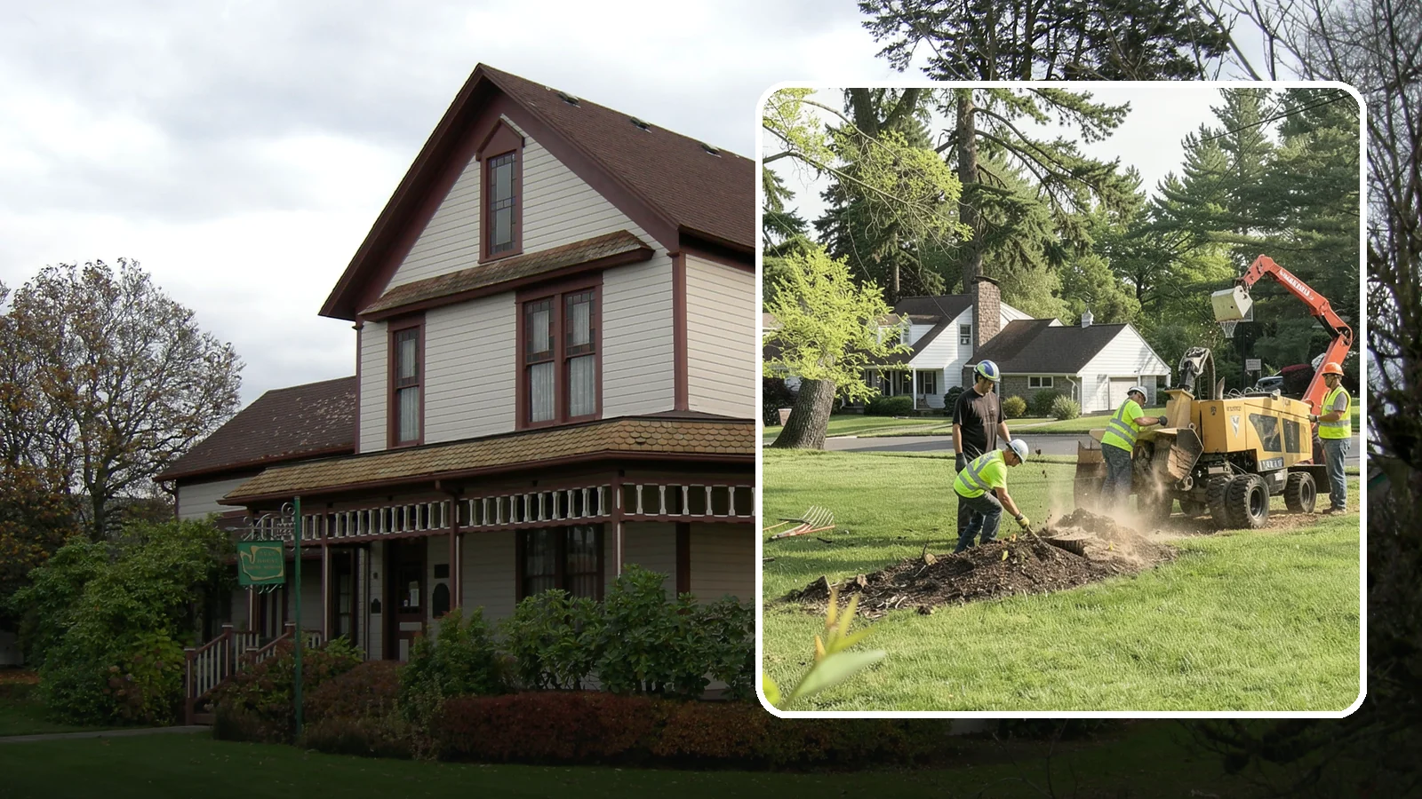 Stump Grinding in Sumner, Pierce County, WA - Grinding of public tree stumps below grade to eliminate trip hazards and ready planting strips, wells, and turf for restoration.