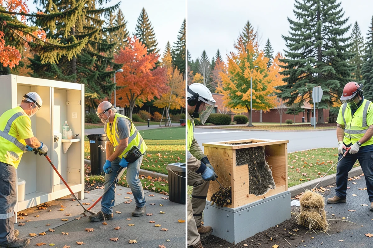 Stump Grinding in Wilkeson, Pierce County, WA - Utility locates and marking of nearby infrastructure