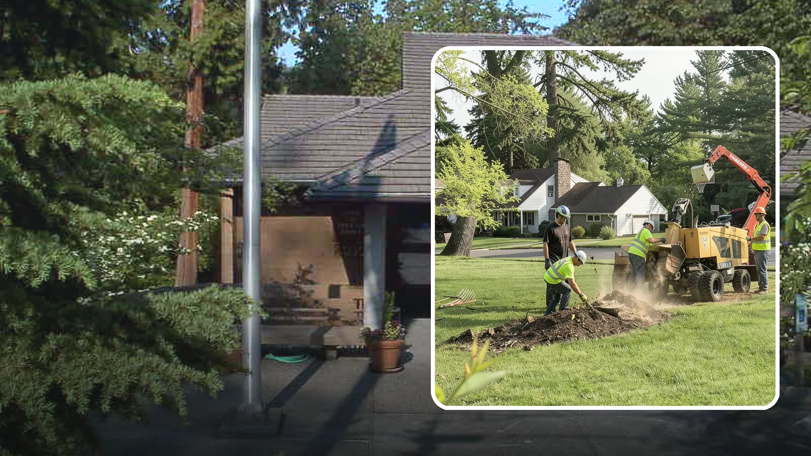 Stump Grinding in Yarrow Point, King County, WA - Grinding of public tree stumps below grade to eliminate trip hazards and ready planting strips, wells, and turf for restoration.