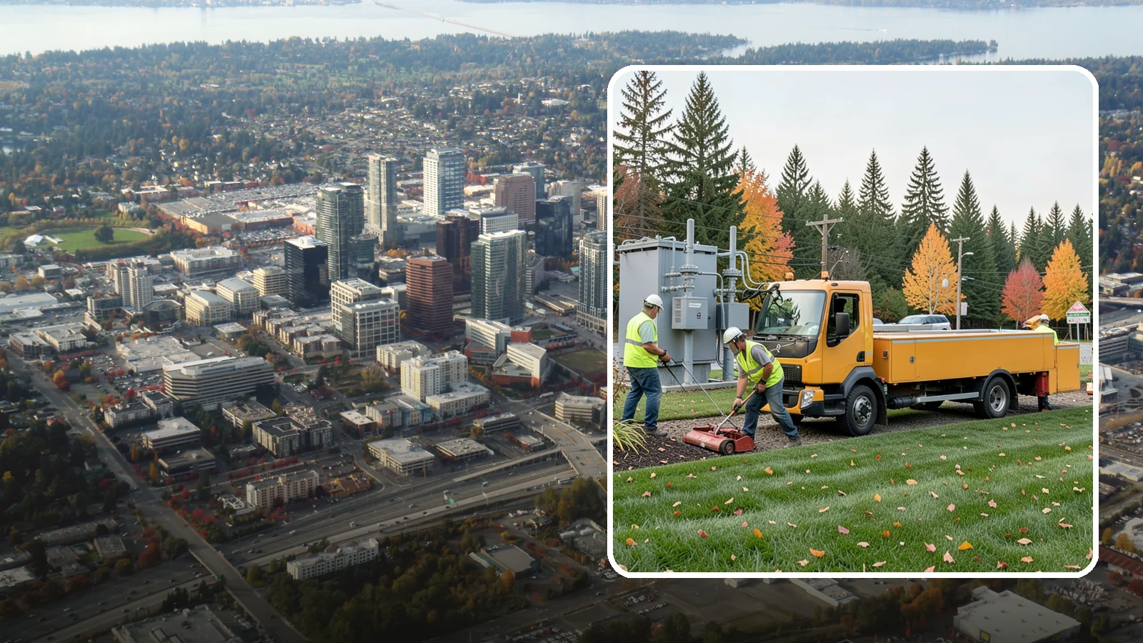 Substation Grounds Maintenance in Bellevue, King County, WA - Vegetation and grounds maintenance at electrical substations for safety, clearance, and reliability.
