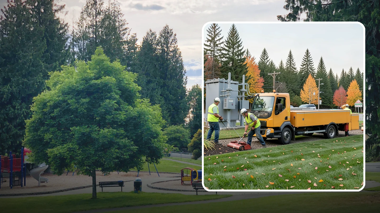 Substation Grounds Maintenance in Bonney Lake, Pierce County, WA - Vegetation and grounds maintenance at electrical substations for safety, clearance, and reliability.