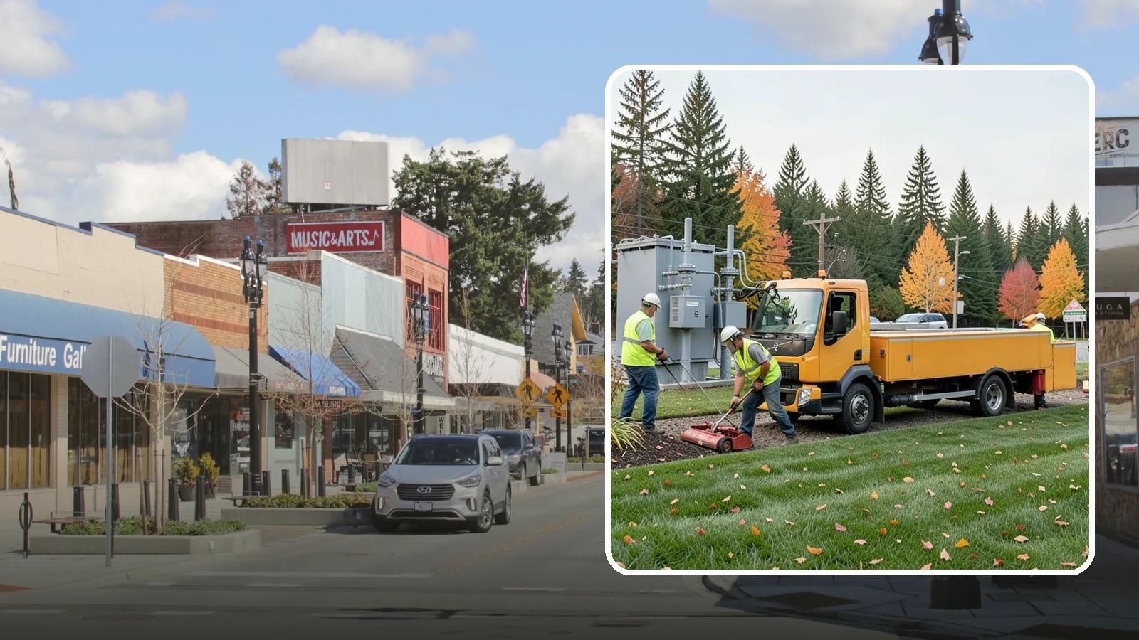 Substation Grounds Maintenance in Bothell, King County, WA - Vegetation and grounds maintenance at electrical substations for safety, clearance, and reliability.