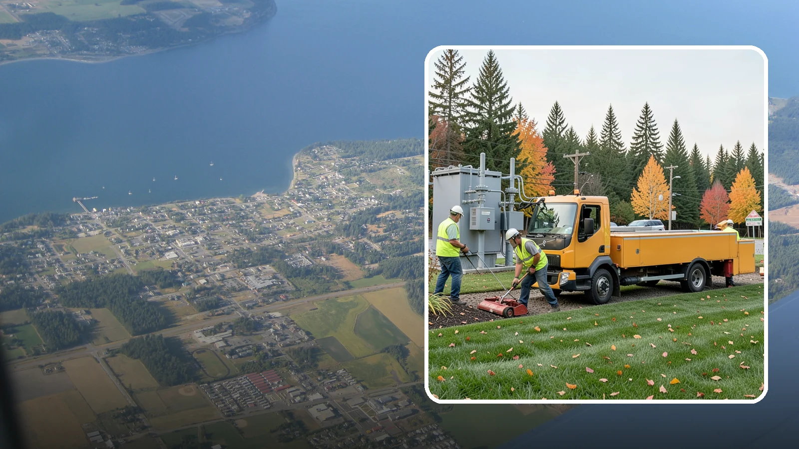 Substation Grounds Maintenance in Coupeville, Island County, WA - Vegetation and grounds maintenance at electrical substations for safety, clearance, and reliability.