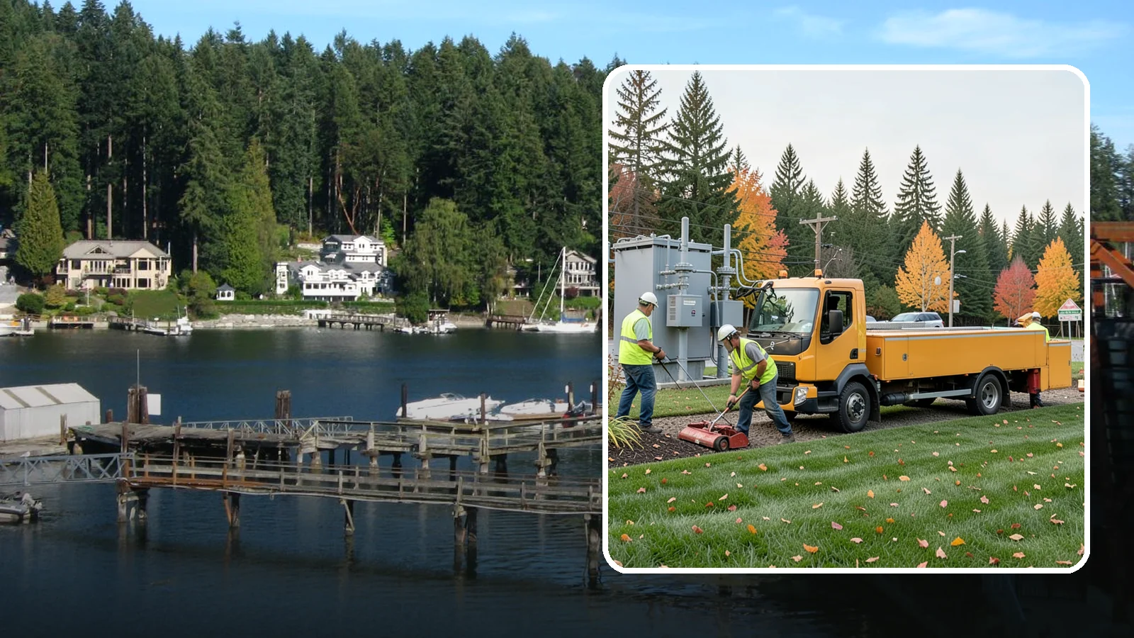 Substation Grounds Maintenance in Gig Harbor, Pierce County, WA - Vegetation and grounds maintenance at electrical substations for safety, clearance, and reliability.