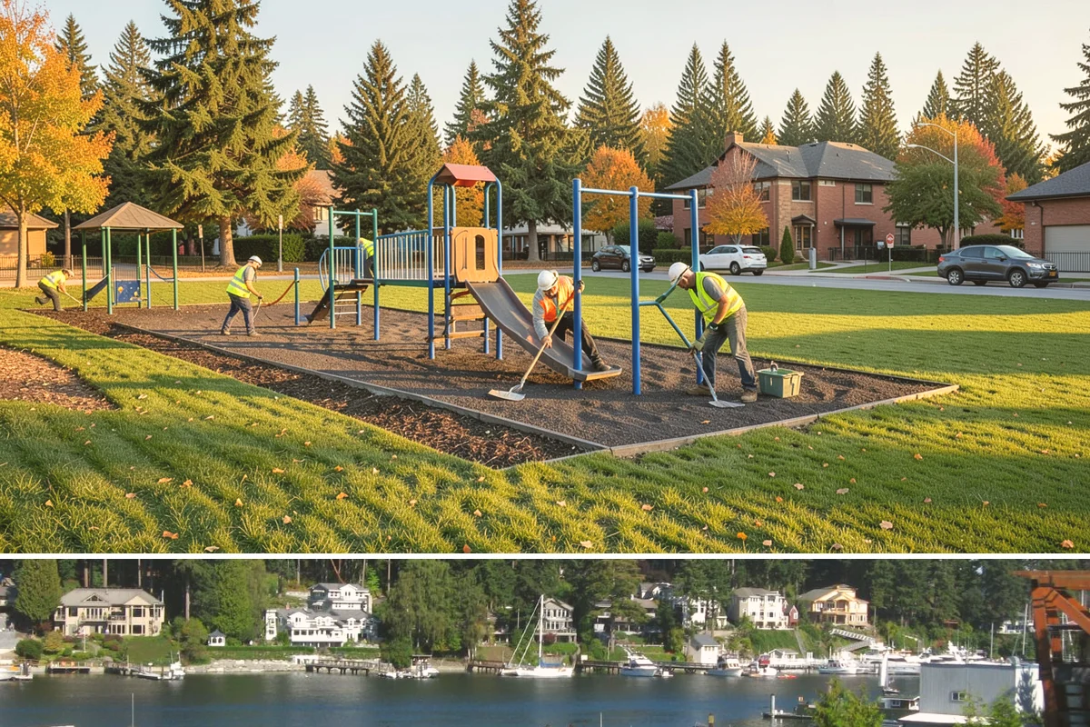 Substation Grounds Maintenance in Gig Harbor, Pierce County, WA - Vegetation control is concentrated in the growing season, with yard and perimeter upkeep maintained year-round.