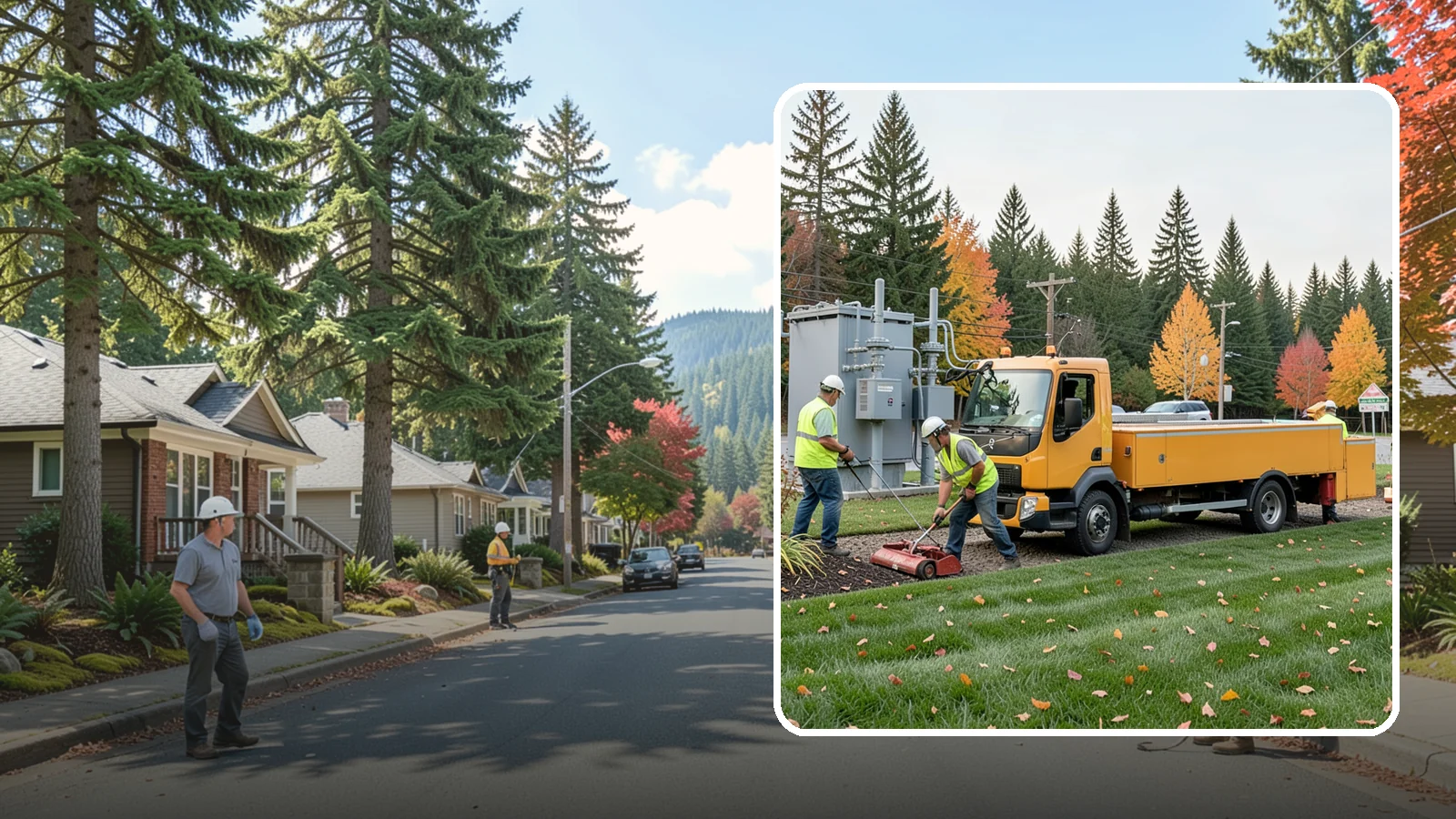 Substation Grounds Maintenance in Hunts Point, King County, WA - Vegetation and grounds maintenance at electrical substations for safety, clearance, and reliability.