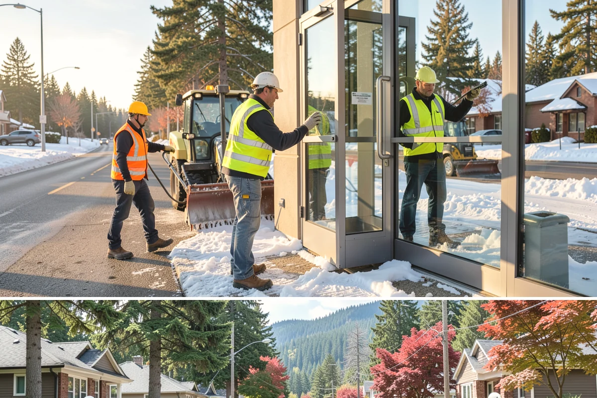 Substation Grounds Maintenance in Hunts Point, King County, WA - Vegetation control is concentrated in the growing season, with yard and perimeter upkeep maintained year-round.