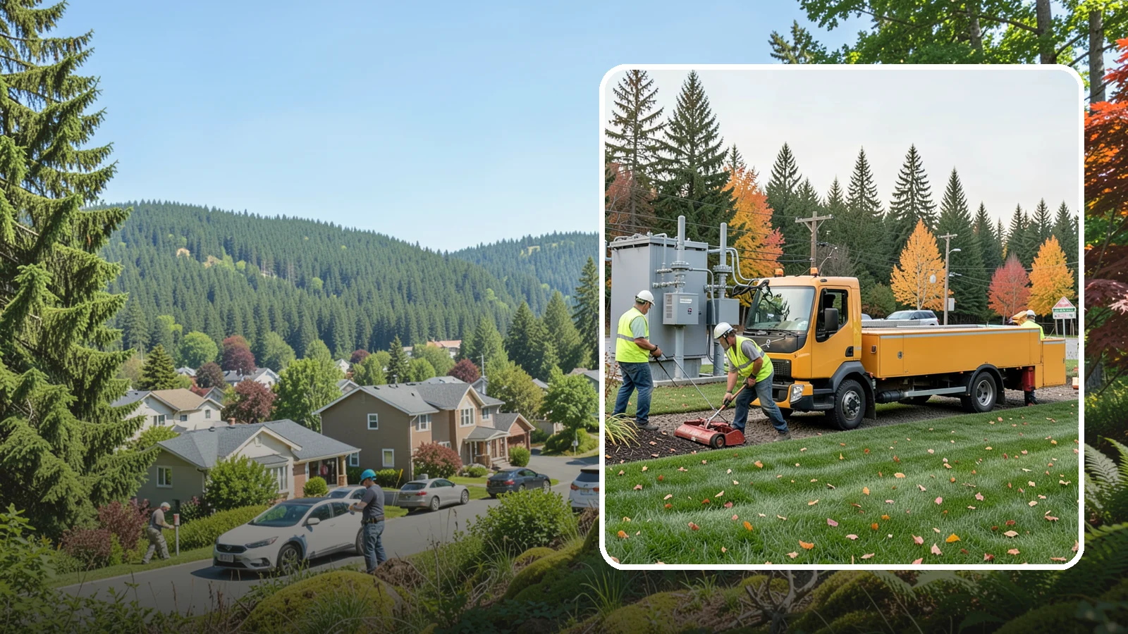 Substation Grounds Maintenance in Index, Snohomish County, WA - Vegetation and grounds maintenance at electrical substations for safety, clearance, and reliability.