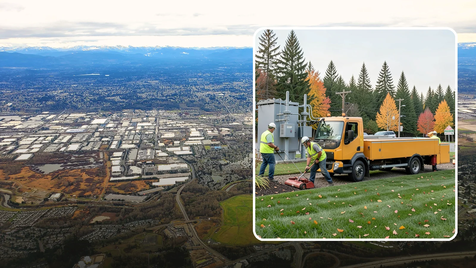 Substation Grounds Maintenance in Kent, King County, WA - Vegetation and grounds maintenance at electrical substations for safety, clearance, and reliability.