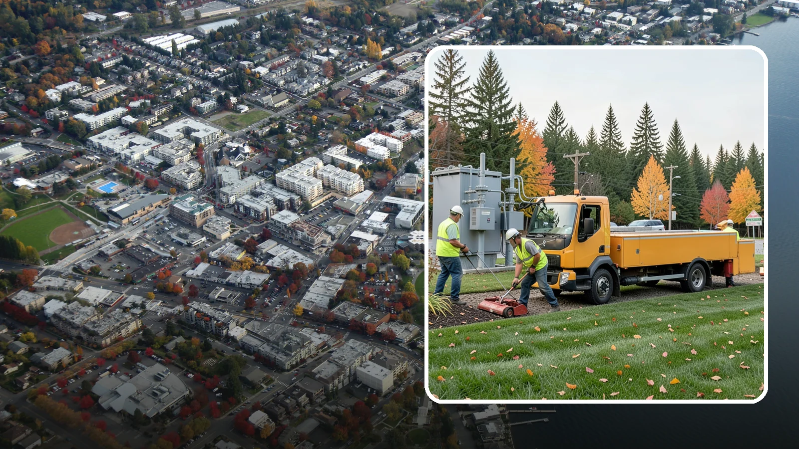 Substation Grounds Maintenance in Kirkland, King County, WA - Vegetation and grounds maintenance at electrical substations for safety, clearance, and reliability.