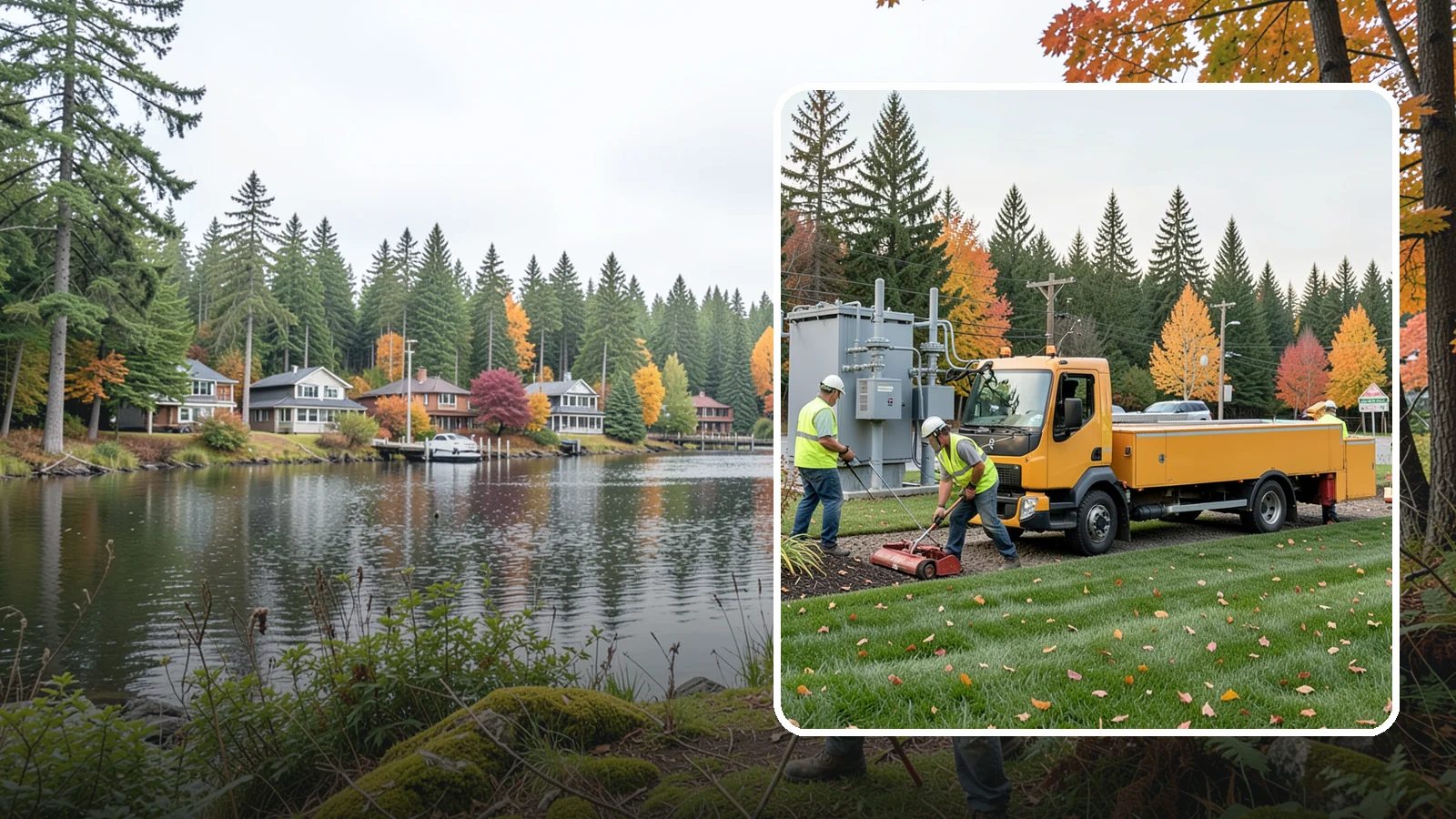 Substation Grounds Maintenance in La Conner, Skagit County, WA - Vegetation and grounds maintenance at electrical substations for safety, clearance, and reliability.