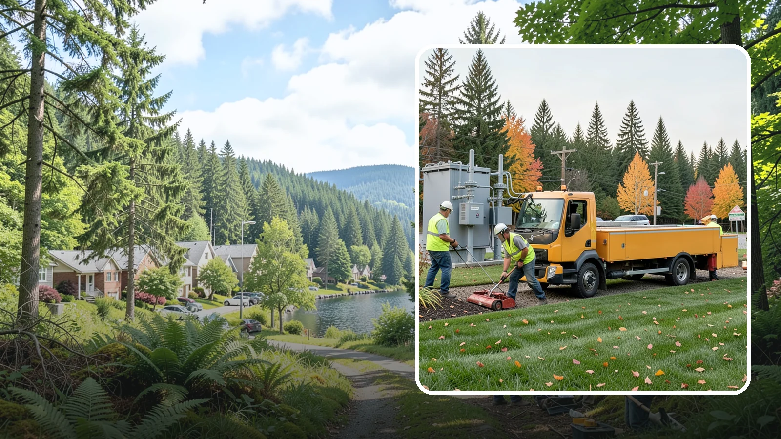 Substation Grounds Maintenance in Lake Forest Park, King County, WA - Vegetation and grounds maintenance at electrical substations for safety, clearance, and reliability.