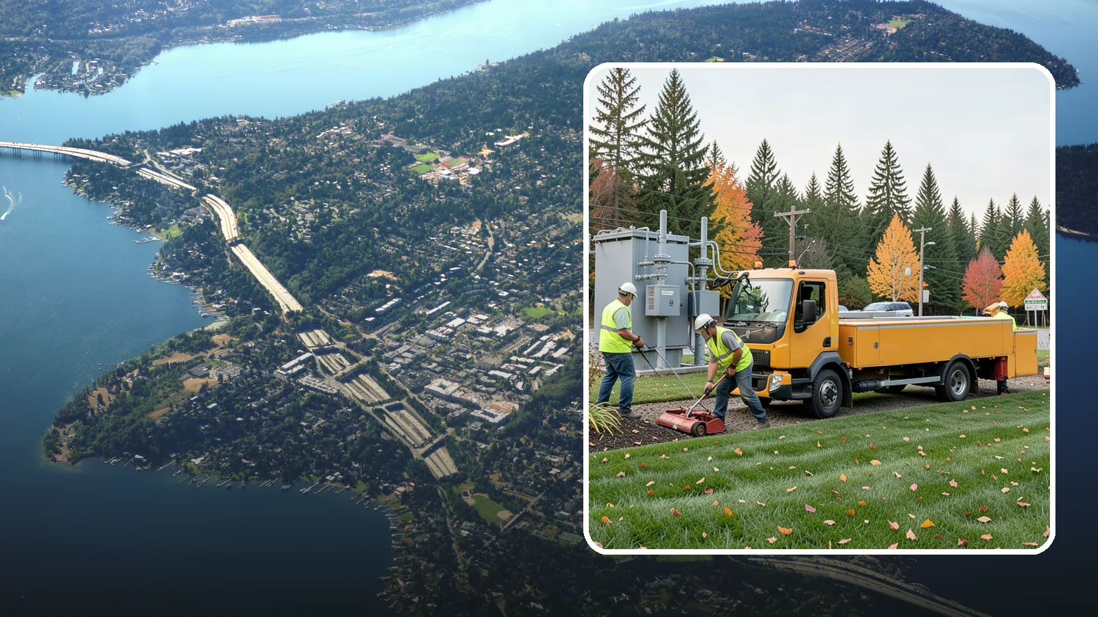Substation Grounds Maintenance in Mercer Island, King County, WA - Vegetation and grounds maintenance at electrical substations for safety, clearance, and reliability.