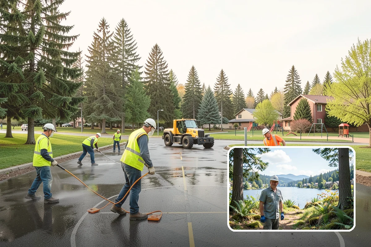 Substation Grounds Maintenance in Milton, King County, WA - Maintains required clearances around energized equipment
