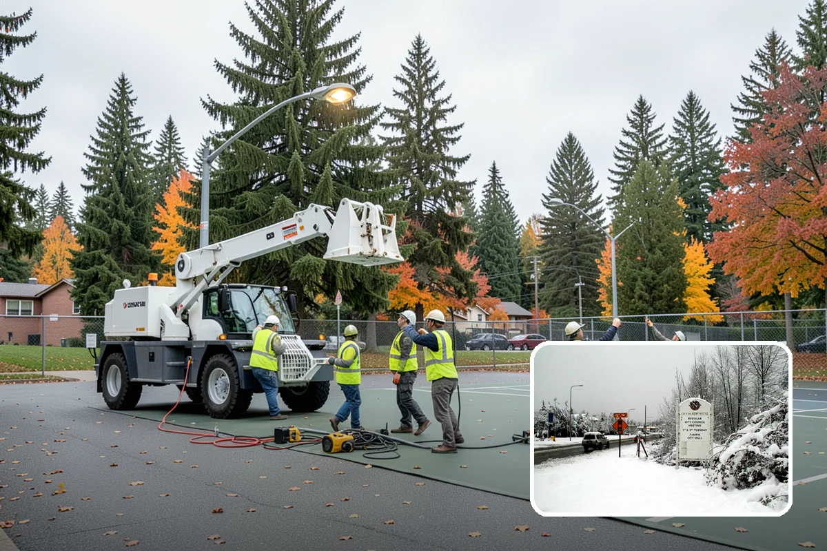 Substation Grounds Maintenance in Newcastle, King County, WA - Maintains required clearances around energized equipment