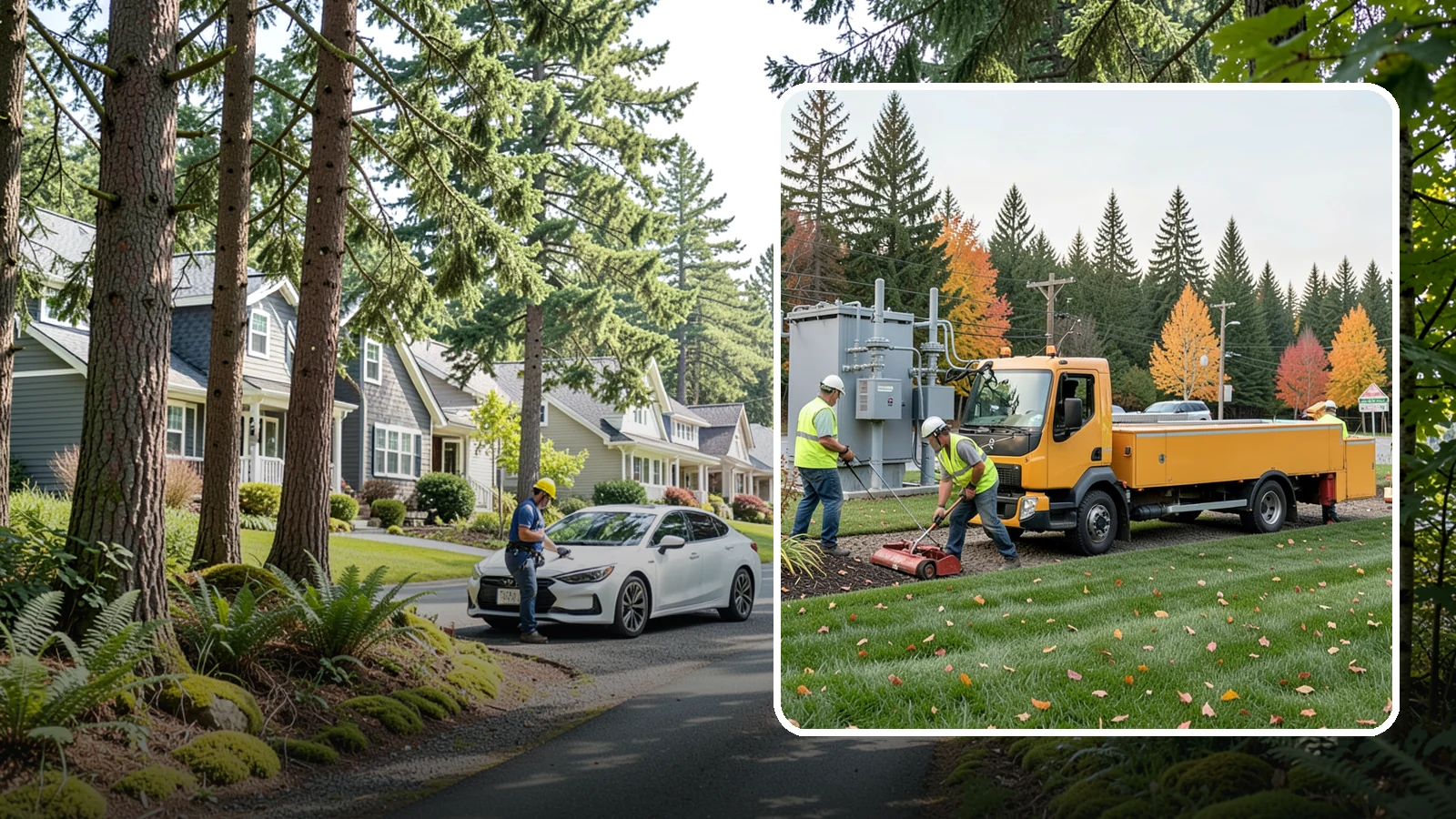 Substation Grounds Maintenance in Normandy Park, King County, WA - Vegetation and grounds maintenance at electrical substations for safety, clearance, and reliability.