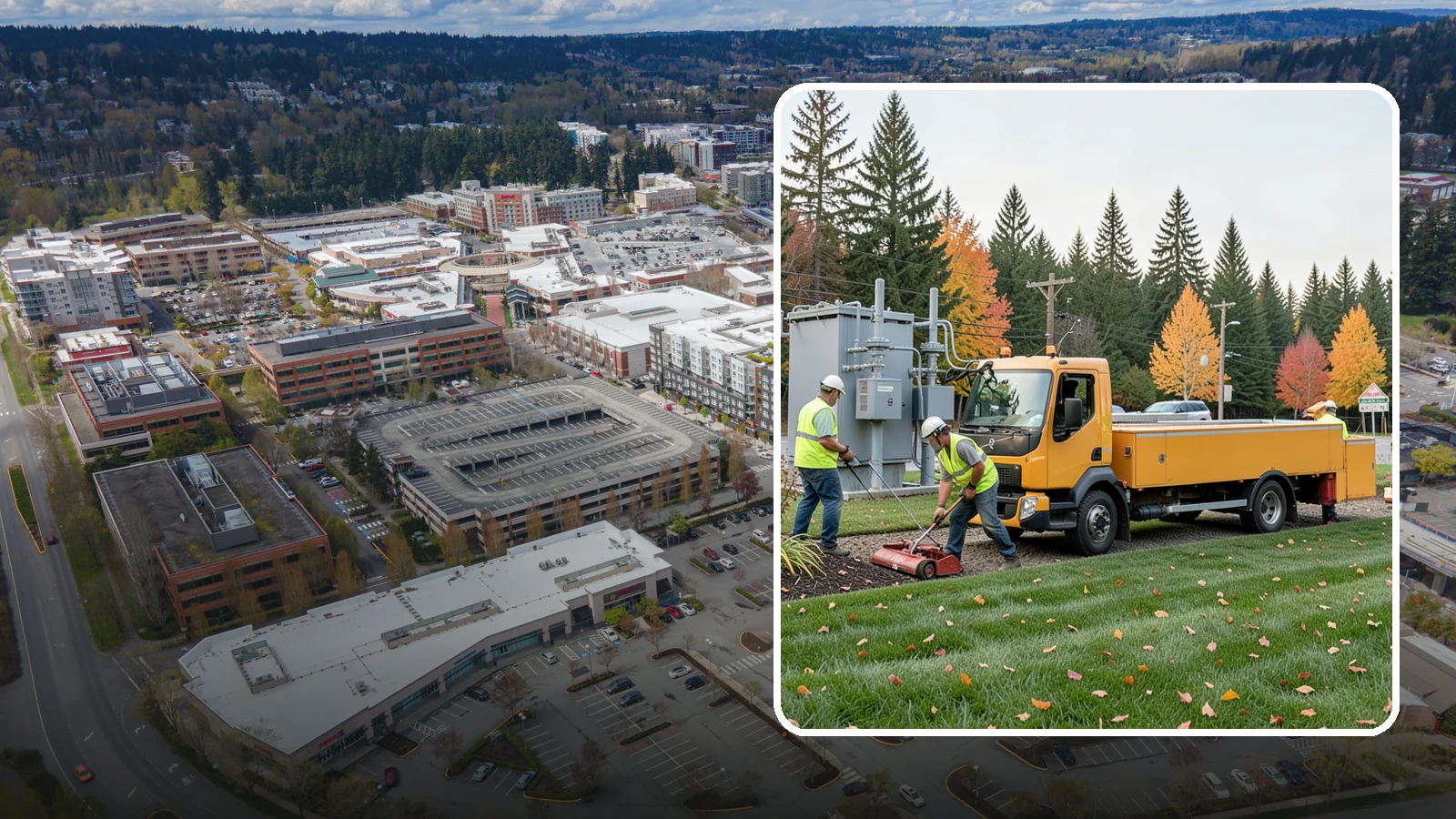 Substation Grounds Maintenance in Redmond, King County, WA - Vegetation and grounds maintenance at electrical substations for safety, clearance, and reliability.