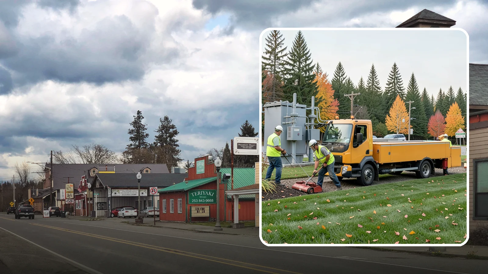 Substation Grounds Maintenance in Roy, Pierce County, WA - Vegetation and grounds maintenance at electrical substations for safety, clearance, and reliability.