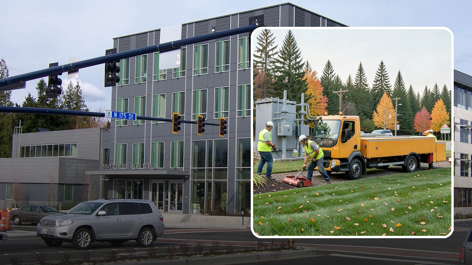 Substation Grounds Maintenance in Shoreline, King County, WA - Vegetation and grounds maintenance at electrical substations for safety, clearance, and reliability.