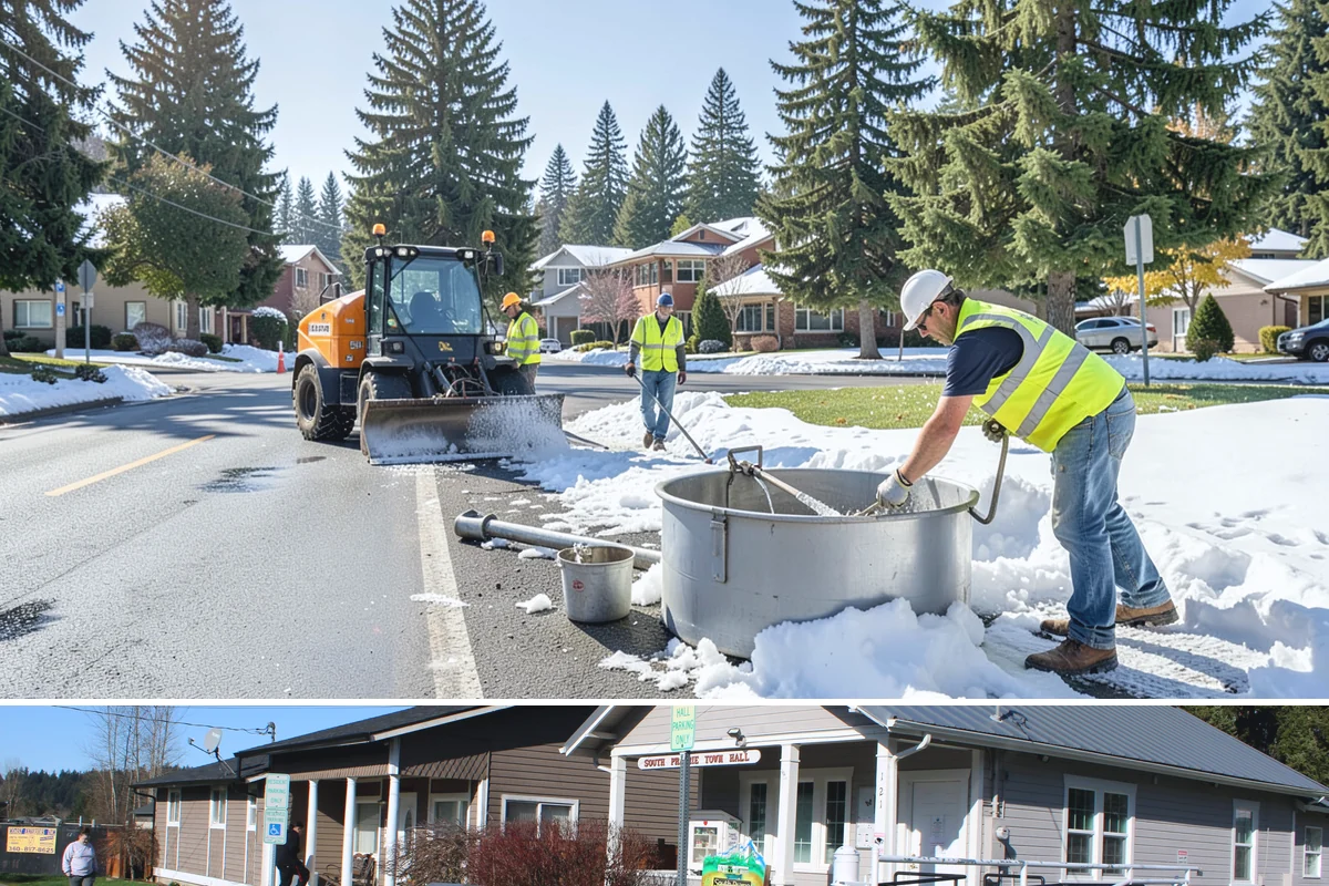 Substation Grounds Maintenance in South Prairie, Pierce County, WA - Vegetation control is concentrated in the growing season, with yard and perimeter upkeep maintained year-round.