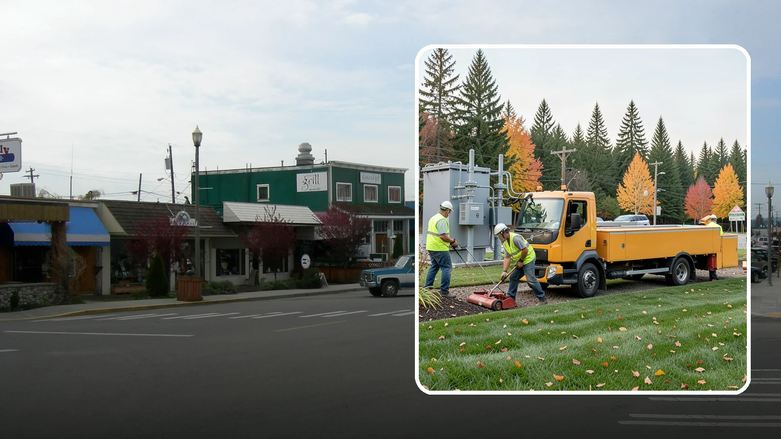 Substation Grounds Maintenance in Stanwood, Snohomish County, WA - Vegetation and grounds maintenance at electrical substations for safety, clearance, and reliability.