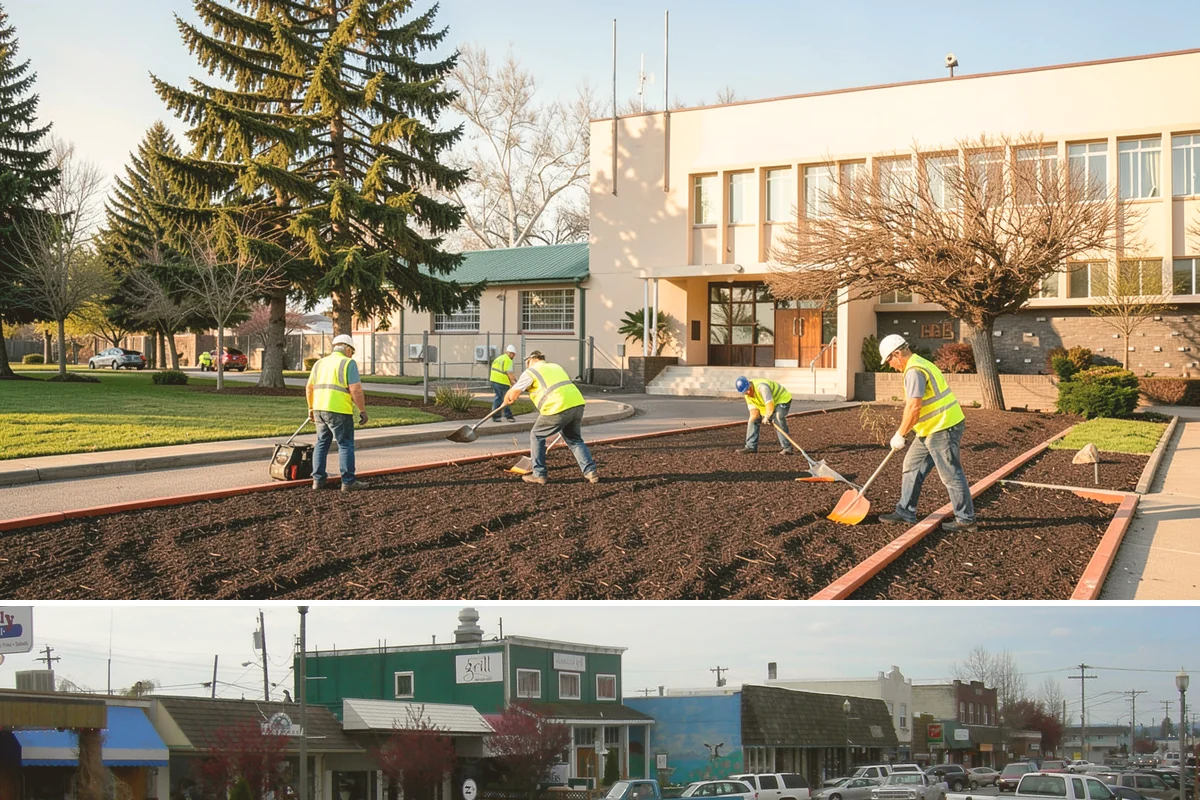 Substation Grounds Maintenance in Stanwood, Snohomish County, WA - Vegetation control is concentrated in the growing season, with yard and perimeter upkeep maintained year-round.