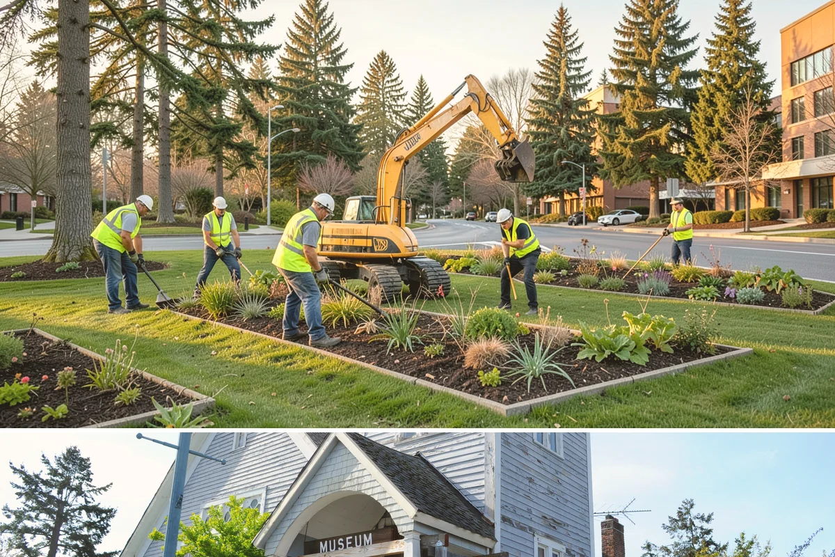 Substation Grounds Maintenance in Steilacoom, Pierce County, WA - Vegetation control is concentrated in the growing season, with yard and perimeter upkeep maintained year-round.