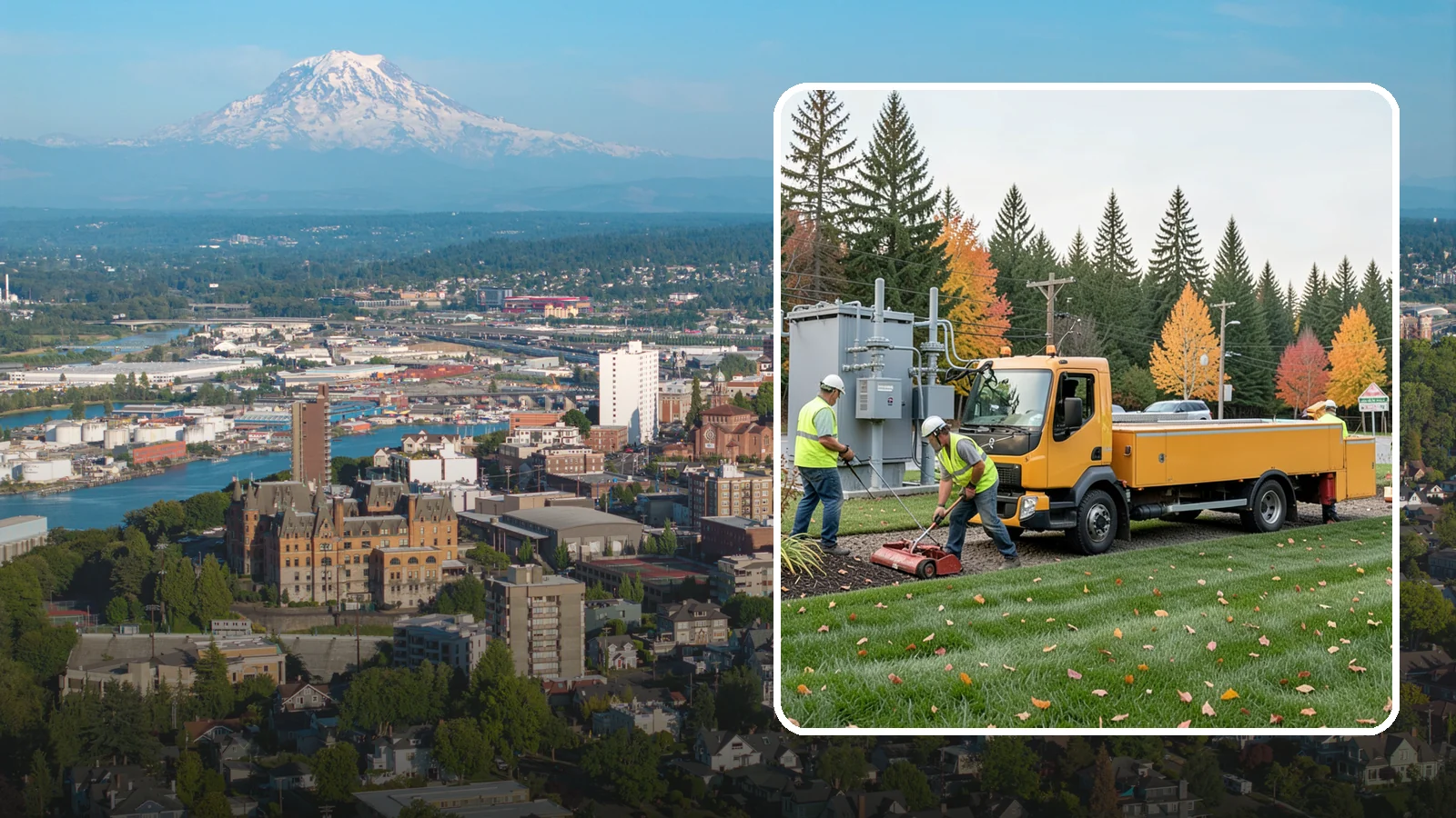 Substation Grounds Maintenance in Tacoma, Pierce County, WA - Vegetation and grounds maintenance at electrical substations for safety, clearance, and reliability.
