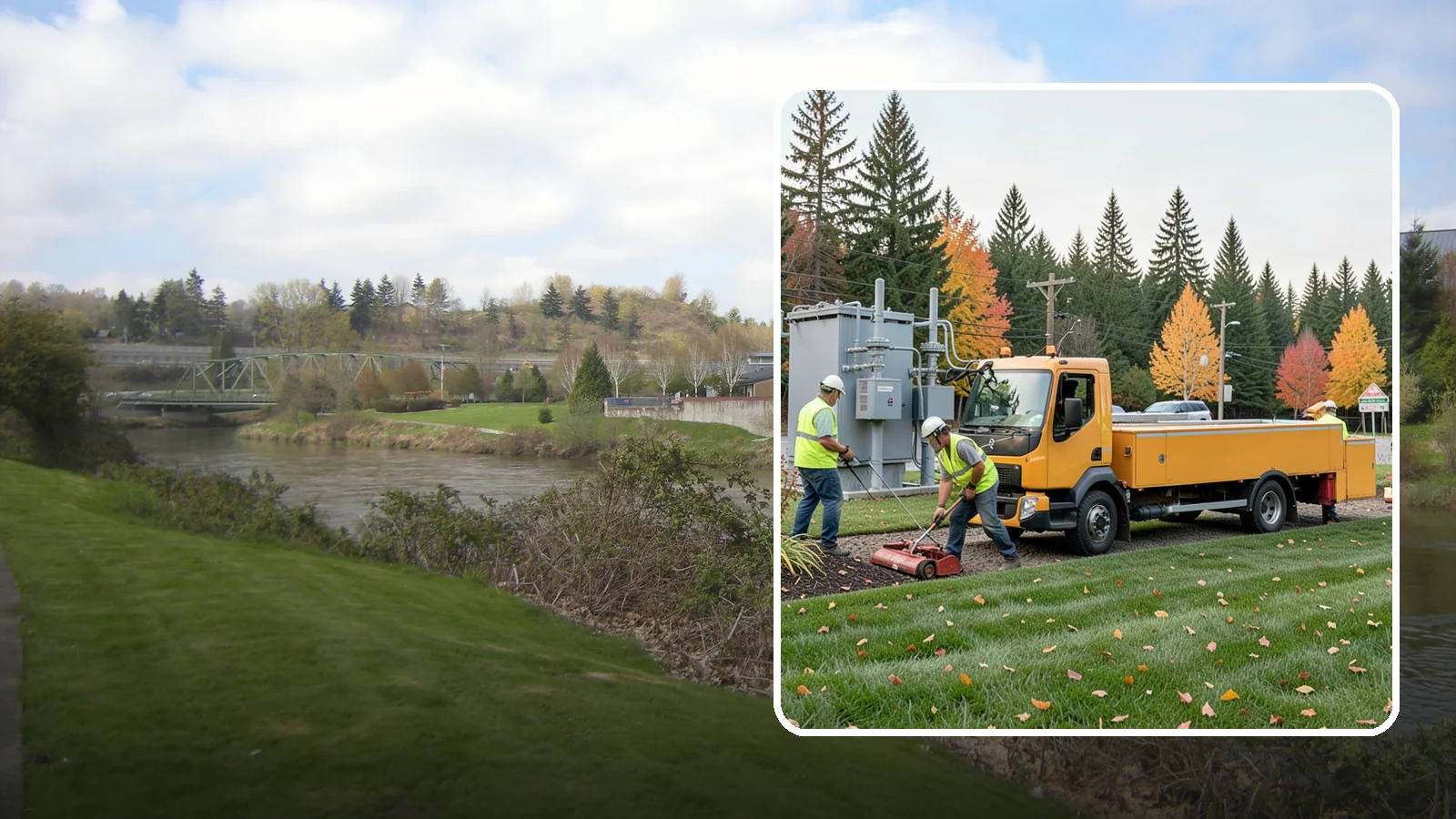 Substation Grounds Maintenance in Tukwila, King County, WA - Vegetation and grounds maintenance at electrical substations for safety, clearance, and reliability.