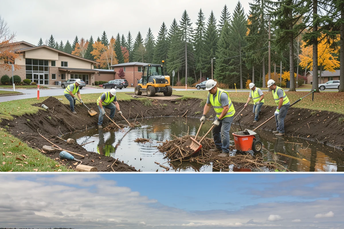 Substation Grounds Maintenance in University Place, Pierce County, WA - Vegetation control is concentrated in the growing season, with yard and perimeter upkeep maintained year-round.