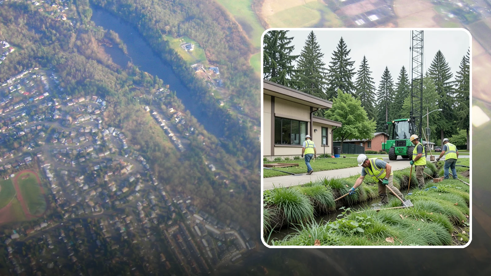 Swale Maintenance in Algona, King County, WA - Bioswale and grassed swale maintenance that preserves stormwater treatment performance and conveyance capacity.