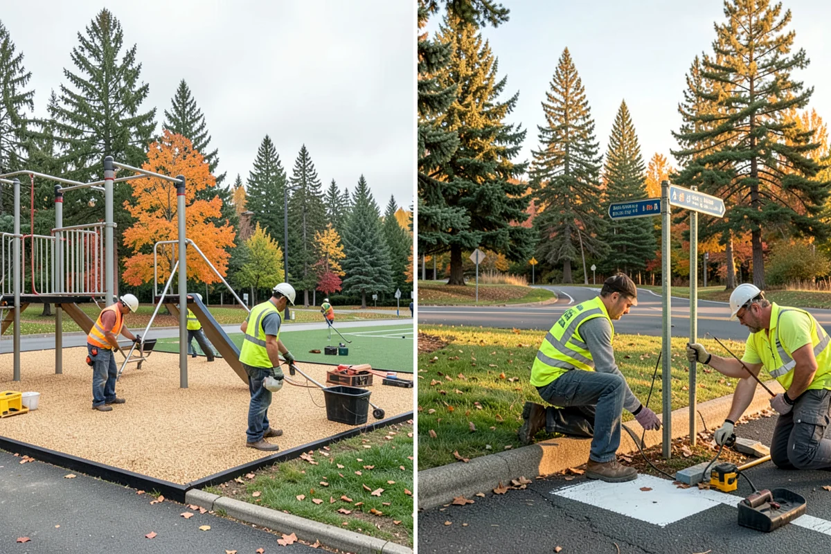 Swale Maintenance in Arlington, Snohomish County, WA - Inspect the swale for sediment, erosion, and vegetation condition